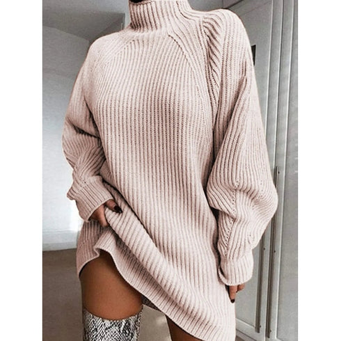 'Indira' Dropped Shoulder Sweater Dress - Celes Fashion
